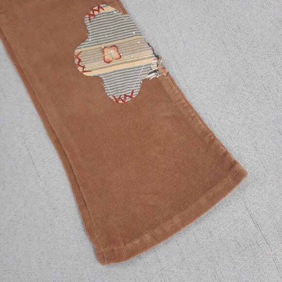 Little Mass Girls Outfit 6 Brown Corduroy Flare Pants & Top Y2K Boho - Picture 11 of 16
